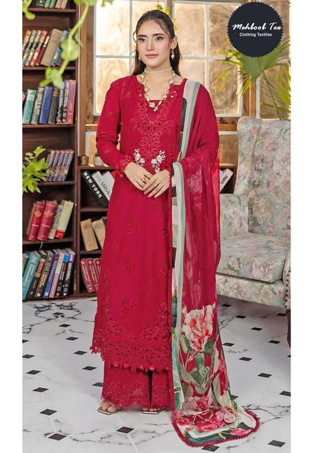 Mehboob Tex 1808 And 1809 Cotton Dupatta Pakistani Salwar Suits Online Wholesale